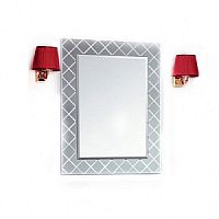 Зеркало Акватон 1A1557L0VN010 Венеция 90 см, со светильниками, серый