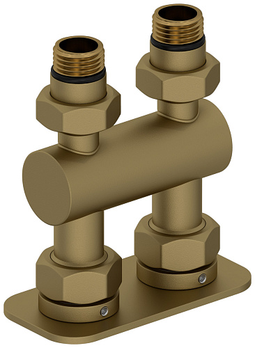 Модуль Сунержа 032-1537-1234, 2х1/2" прямой EU50, матовое золото Модуль Сунержа 032-1537-1234, 2х1/2" прямой EU50, матовое золото