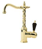 Смеситель Boheme 252 Tradizionale Nero для умывальника, высокий, золото/черный