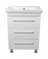 Тумба Loranto CS00071772 Модерн с раковиной, напольная, 60х46 см, белая