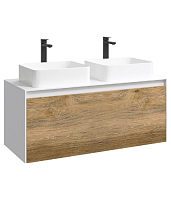 Тумба под раковину Aqwella Mobi MOB0112W+MOB0712DB