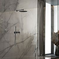 Душевой комплект Vincea VSFW-4G01GM Groove встраиваемый, 2 режима, вороненая сталь