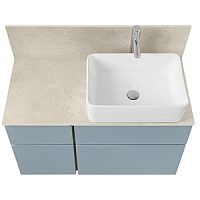 Набор Акватон 1A2568K1MIX30: тумба-умывальник 1A256801MIX30 Мишель 80, дуб рустикальный/фьорд /732700B000 раковина Мила/1A253203MIX40 столешница керамогранит
