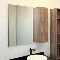 Зеркальный шкаф Comforty 00-00009232 Порто 90х80 см, дуб темно-коричневый