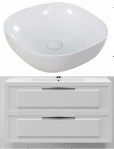 Сет №1502_DR4L295, Тумба под раковину + Blob srl BB1301, Раковина накладная Сет №1502_DR4L295, Тумба под раковину + Blob srl BB1301, Раковина накладная