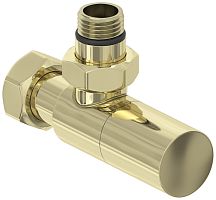Вентиль Сунержа 020-1400-1234 угловой, (цилиндр) G 1/2" НР х G 3/4" НГ, шампань