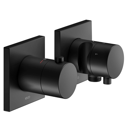 Смеситель Keuco 51153371232 Edition 11 с термостатом для встройки, черный матовый Смеситель Keuco 51153371232 Edition 11 с термостатом для встройки, черный матовый