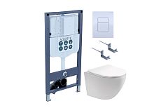 Комплект: Унитаз, Инсталляция, Кнопка смыва Aquatek ЕВРОПА SET AQUATEK ЕВРОПА-INSP02 4в1