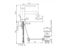 Смеситель для раковины Paini Cox 78CR211LBL