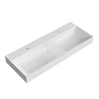 Раковина Kerama Marazzi GR.wb.120.2 Grande подвесная/мебельная 120х49 см, c двумя отверстиями, белый глянец Раковина Kerama Marazzi GR.wb.120.2 Grande подвесная/мебельная 120х49 см, c двумя отверстиями, белый глянец