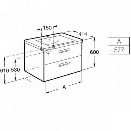 Тумба под раковину Roca Gap ZRU9302734 (exp)