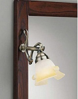 Светильник Eban FAPVS----BR Vanessa (монтаж на раму зеркала) с абажуром, цвет бронза