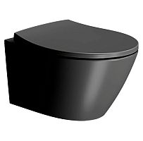 Чаша унитаза GSI 981626 Modo подвесного 37х52 см, Swirlflush, для крепежа FISR2, Ardesia Matte