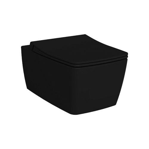 Чаша унитаза Vitra 7672B083-0101 Metropole Rim-Ex подвесного 36х56 см, безободковый, матовый черный Чаша унитаза Vitra 7672B083-0101 Metropole Rim-Ex подвесного 36х56 см, безободковый, матовый черный