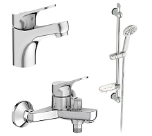 Комплект смесителей  для ванны, умывальника, душ. Jacob Delafon Brive E78121-CP