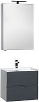 Комплект мебели Aquanet 00184576 Алвита для ванной комнаты, серый купить недорого в интернет-магазине Керамос