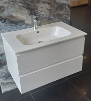 Сет №1424_TCC080 Form Stock, Раковина для мебели + Idea Group FJ4L285 Polimerico Bianco Stock, Тумба подвесная под раковину