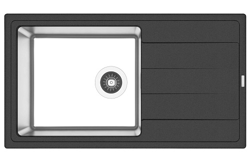 Мойка для кухни Florentina 21.400.D0860.302 Комби 86х48 см, с крылом, антрацит Мойка для кухни Florentina 21.400.D0860.302 Комби 86х48 см, с крылом, антрацит снят с производства
