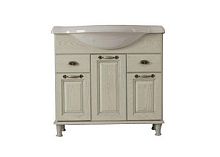 Тумба с раковиной Акватон Жерона 1A158501GEM40+7327206000, белое золото