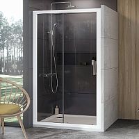 Душевая дверь Ravak 0ZVG0100Z1 10DP2-120 раздвижная 10°, белый + транспарент
