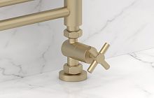 Вентиль Сунержа 022-1409-1234 прямой, (крест) G 1/2" НР х G 3/4" НГ, матовая шампань