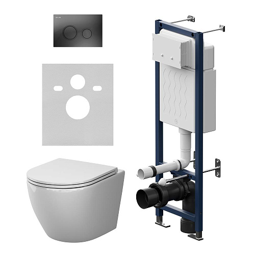 Комплект: Унитаз, Инсталляция, Кнопка смыва AM.PM LIKE IS110138.801901 Комплект: Унитаз, Инсталляция, Кнопка смыва AM.PM LIKE IS110138.801901