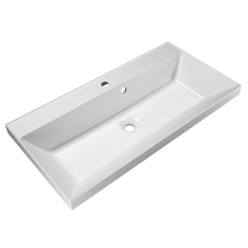 Раковина BelBagno BB900/450-LV-MR-AST из литьевого мрамора 90х45 см, белая