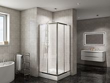 Душевой уголок BelBagno DUE-A-2-90-C-Cr, 190х90х90 см, стекло прозрачное/профиль хром Душевой уголок BelBagno DUE-A-2-90-C-Cr, 190х90х90 см, стекло прозрачное/профиль хром