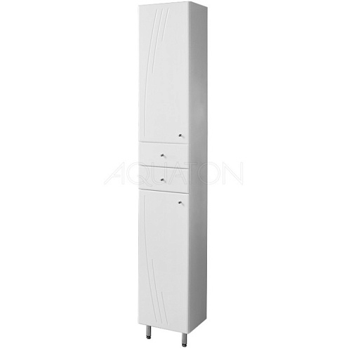 Шкаф - колонна Акватон 1A132203MN01L Минима М 32х192 см, левый, белый/хром глянец купить недорого в интернет-магазине Керамос
