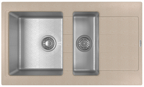 Мойка для кухни Florentina 21.410.D0860.107 Комби 86х51 см, с крылом, песочная Мойка для кухни Florentina 21.410.D0860.107 Комби 86х51 см, с крылом, песочная снят с производства