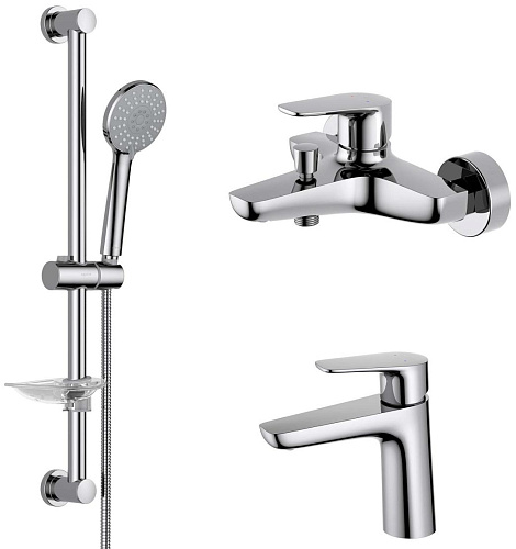 Комплект Aquatek AQ1130CR Бетта для ванной Set 3 в 1 (AQ1110CR + AQ1140CR + AQ2013CR), хром