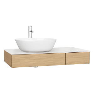 Тумба Vitra 65675 Origin для раковины 90х48 см, подвесная, левосторонняя, Light oak (светлый дуб)