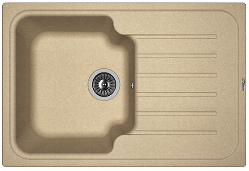 Мойка для кухни Florentina 20.260.B0760.104 Таис 76х51 см, с крылом, бежевая снят с производства