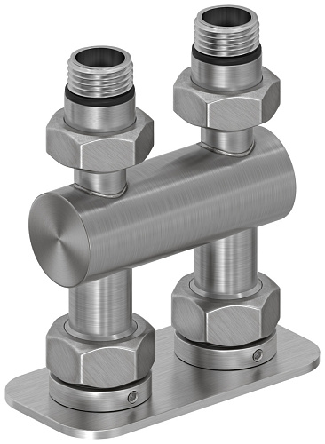 Модуль Сунержа 071-1537-1234, 2х1/2" прямой EU50, сатин Модуль Сунержа 071-1537-1234, 2х1/2" прямой EU50, сатин