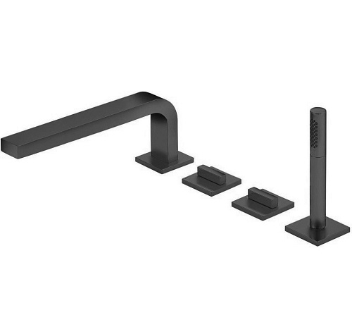 Смеситель Keuco 51130130200 Edition 11 для ванны, хром черный шлифованный купить недорого в интернет-магазине Керамос