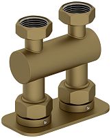 Модуль Сунержа 032-1539-3434, 2х3/4" прямой EU50, матовое золото