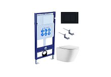 Комплект: Унитаз, Инсталляция, Кнопка смыва Aquatek Либерти SET AQUATEK ЛИБЕРТИ-012 4в1