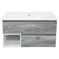 Тумба Comforty 00-00004136271 Турин подвесная 90х47 см, с раковиной 90E, дуб бежевый