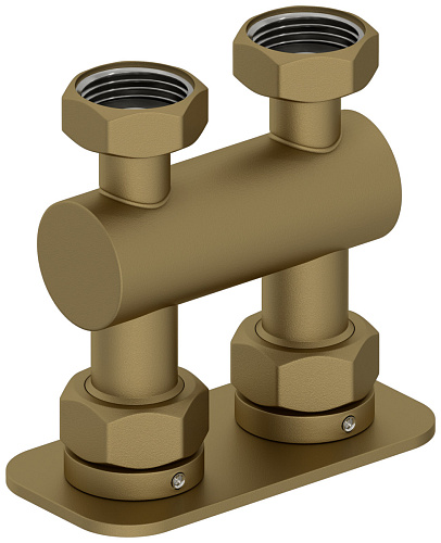 Модуль Сунержа 032-1539-3434, 2х3/4" прямой EU50, матовое золото Модуль Сунержа 032-1539-3434, 2х3/4" прямой EU50, матовое золото