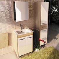 Тумба Comforty 00003129012 Тулуза напольная 60х47 см, с раковиной Quadro 60, сосна лоредо