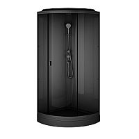 Душевая кабина AM.PM W90C-401-090BT Gem, с верхним душем, 91х91 см, черный