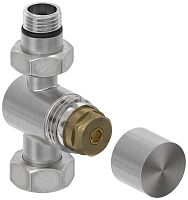 Вентиль Сунержа 071-1405-1234 прямой, (под шестигранник) G 1/2" НР х G 3/4" НГ, сатин