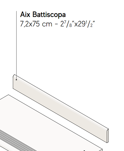 Плинтус (Плитка) AtlasConcorde AIX AixFuméeBattiscopaSag.Dx. купить недорого в интернет-магазине Керамос