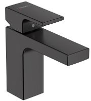 Смеситель Hansgrohe 71560670 Vernis Shape 70 для раковины, сливной гарнитур, черный матовый
