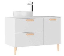 Тумба Creavit PT0100.42.MBY+LP140 Patara с раковиной 55х100 см, белый