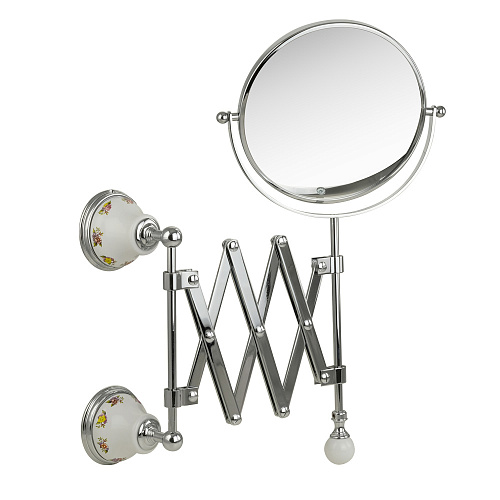 Зеркало Migliore 17660 Provance оптическое пантограф (3Х), с декором/хром купить недорого в интернет-магазине Керамос