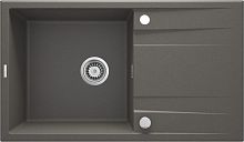 Мойка Deante ZQE_T113 Eridan кухонная гранитная 86x50 см, антрацит металлик