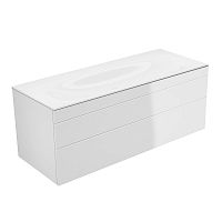 Тумба Keuco 31561210000 Edition 400 под умывальник 140х53.5 см, белый глянцевый/белый глянцевый