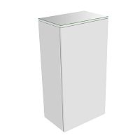 Шкаф-пенал Keuco 31725300001 Edition 400 средний 90х45 см, петли слева, белый/белое глянцевое стекло