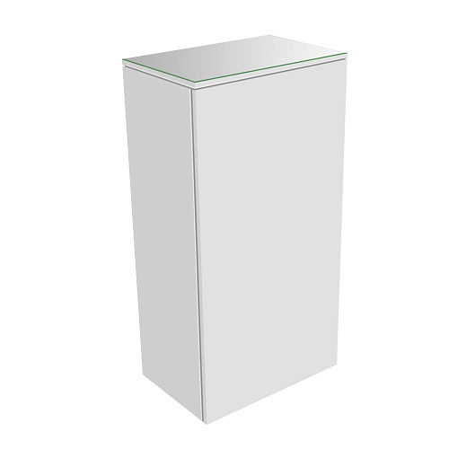 Шкаф-пенал Keuco 31725300001 Edition 400 средний 90х45 см, петли слева, белый/белое глянцевое стекло купить недорого в интернет-магазине Керамос